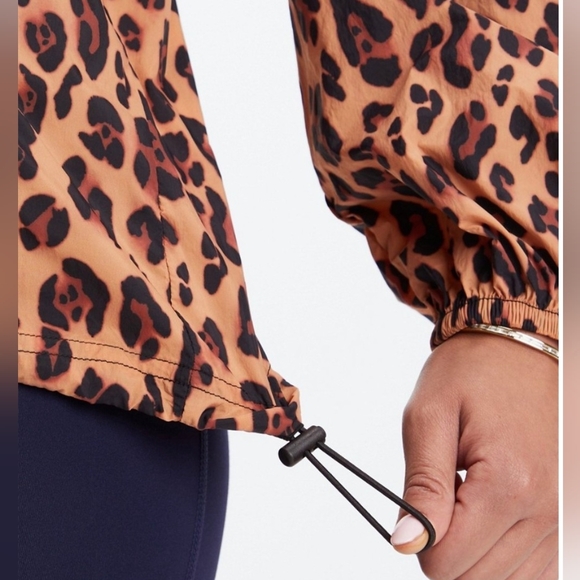Fabletics Black and Tan Animal Print Jacket - Picture 5 of 9